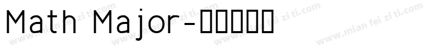 Math Major字体转换
